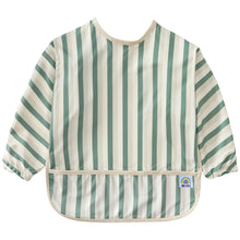 Load image into Gallery viewer, ARI MES waterproof baby bib Green Stripes