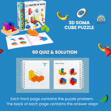 Load image into Gallery viewer, 3D Soma Cube Puzzle for Adults and Kids with 60 Puzzle Questions Brain Teaser Wooden Block
