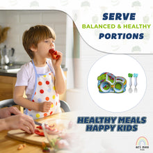 Load image into Gallery viewer, Dinosaur Shaped Plate and Spoon & Fork Set