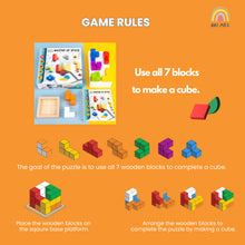 Load image into Gallery viewer, 3D Soma Cube Puzzle for Adults and Kids with 60 Puzzle Questions Brain Teaser Wooden Block