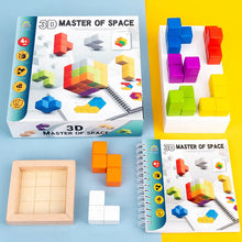 Load image into Gallery viewer, 3D Soma Cube Puzzle for Adults and Kids with 60 Puzzle Questions Brain Teaser Wooden Block