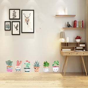 Wall Decal Cute Plants Mural Stickers